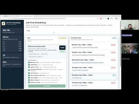 Job-first scheduling walkthrough video preview