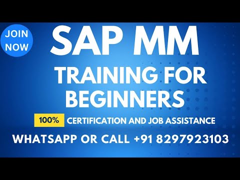SAP MM Training Videos 1 for beginners What is SAP MM Call or What'sApp +91 8297923103.