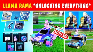 Unlocking ALL LLAMA RAMA Challenges + Rewards (Fortnite & Rocket League)
