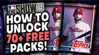 How To Unlock Over 70 FREE Packs! MLB The Show 19 Diamond Dynasty