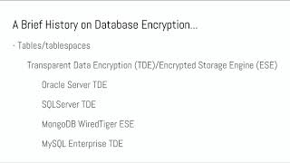 Download the video "Keeping Secrets: Emerging Practice in Database Encryption"