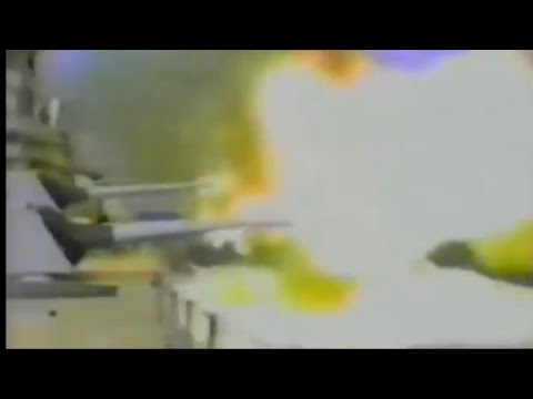 Iowa Class Battleship 16 inch gun firing montage + 5 inch guns, CIWS