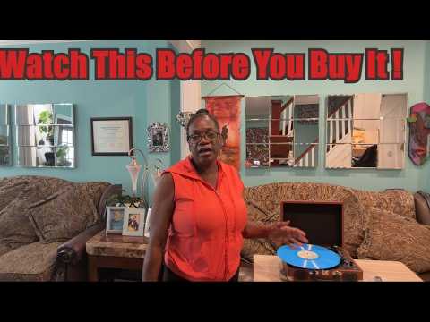 Maio Vintage Record Player with Bluetooth Speakers, 3-Speed Belt-Drive Suitcase Turntable for 7/10/12 Inch Vinyl Records, RCA Output, Aux-in, Headphone Jack, Auto Stop(C200Z) video review thumbnail