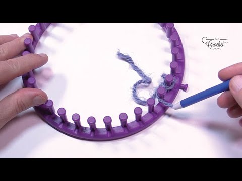 Beginners Easy E-Wrap Round Loom Knitting Cast On