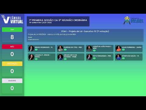 1º SESSÃO DA 9º REUNIÃO ORDINÁRIA.