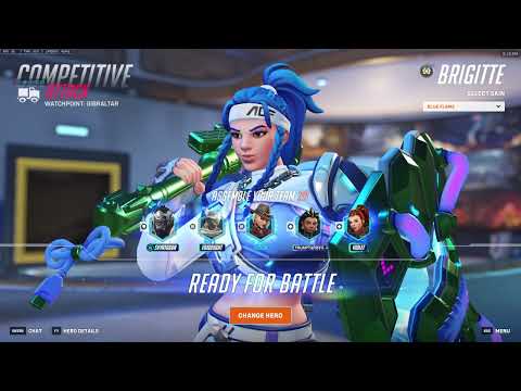 WHAT 3000+ HOURS OF BRIGITTE LOOK LIKE ! VIOLET BRIGITTE GAMEPLAY OVERWATCH 15 TOP 500