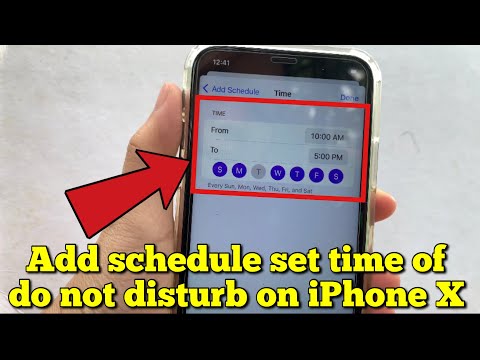 How to add schedule set time of do not disturb on iPhone X