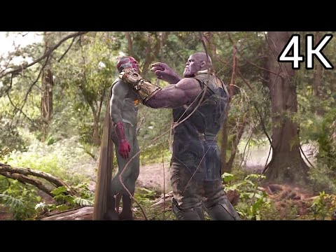 Thanos Kills Vision - Vision Death Scene - Avengers Infinity War (2018) 4K