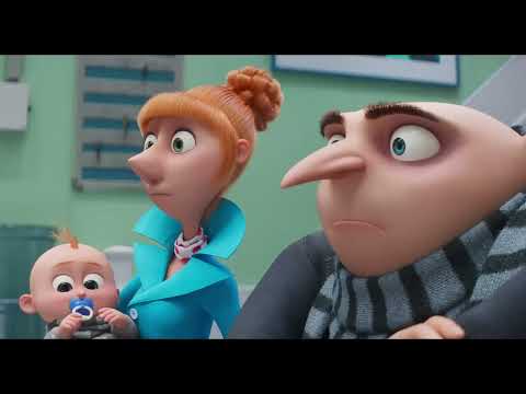 Despicable Me 4 official trailer still with Gru and the Minions, used as soundtrack illustration