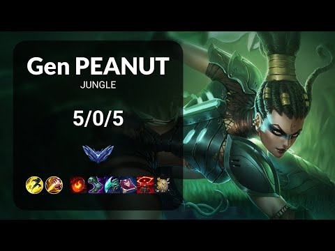 Gen Peanut Nidalee vs Viego JUNGLE - KR DIAMOND Patch 13.14
