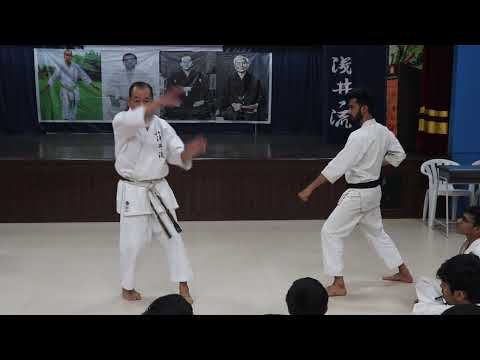 Asai-ryu karate, Kihon kumite, Meotode whip arm technique with Irimi footwork