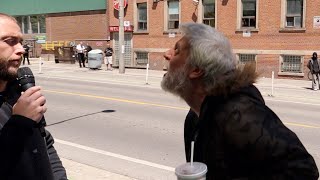 Spit in the face by homeless man
