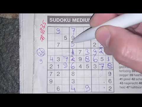Two stars for this Medium! (#1835) Medium Sudoku puzzle. 11-03-2020