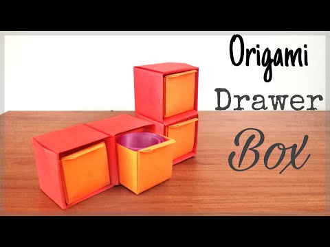 ORIGAMI DRAWER BOX || How to make DIY PULL OUT DRAWERS