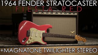 Video thumbnail for "Pick of the Day" - 1964 Fender Stratocaster Fiesta Red and Magnatone Stereo Twilighter by Emerald City Guitars