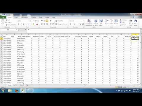 Data handling in Excel