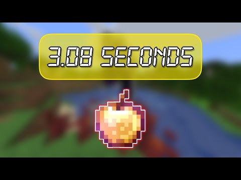 Minecraft Speedrun: Enchanted Golden Apple in 3.08 Seconds (RSG World Record?)