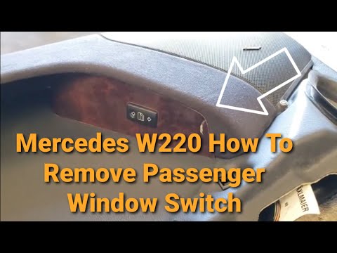 Mercedes S500 S600 S55 W220 How to remove passenger side window switch and trim