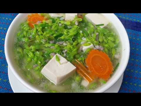 Chopped Pork Soup With Lay Heang Flower, Tofu , And Carrot - Yummy And healthy Food Video
