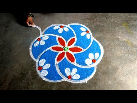 Kandha sasti special flowers kolam|5*3dots Aippasi madham kolam|pandaga muggulu|Amazing rangoli