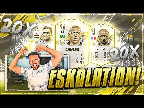 OMG!! 20x PRIME ICON PACK ESKALIERT KOMPLETT 😱😱 BESTES FIFA 21 ICON SBC PACK OPENING