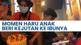 Viral Momen Haru Seorang Anak yang Beri Kejutan ke Ibunya saat Bekerja di Restoran Siap Saji