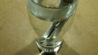 240V electrode heater in distilled water.  Then with salt added.