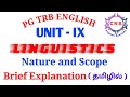 PG TRB English Unit IX LINGUISTS In Tamil