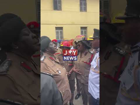 IGP on the ground monitoring the fire situation in parts of Tudu in Accra's CBD
