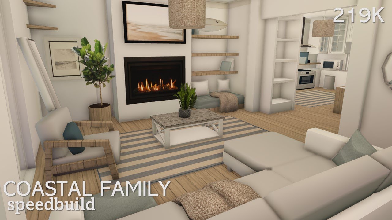 BLOXBURG: coastal family speedbuild + tour 219k | Leqhhx