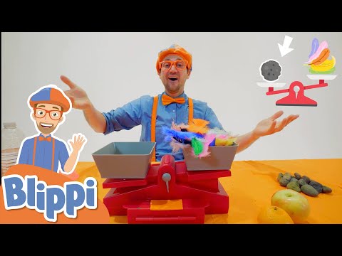 Blippi Learns About Weight | Heavier or Lighter?! | Educational Videos for Toddlers