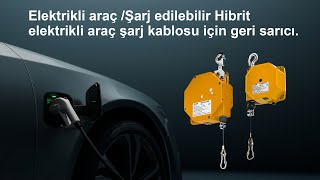 Elektrikli araç /Şarj edilebilir Hibrit elektrikli araç şarj kablosu için geri sarıcı.