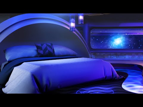 Fall Asleep in Spaceship Bedroom | Space White Noise for Sleep