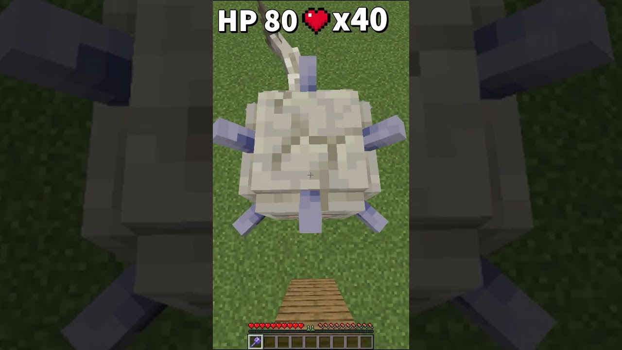 メイスで倒せるモブの高さ(重撃ver)【マインクラフト】【ゆっくり実況】#minecraft #shorts #マイクラ