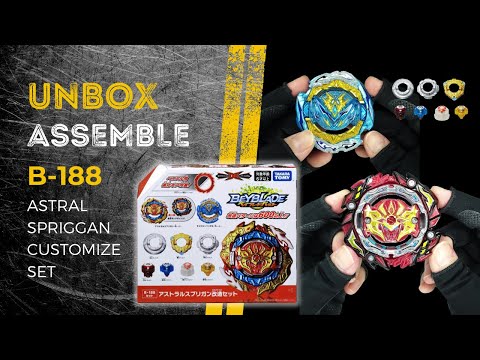 Unboxing Astral Spriggan Customize Set & How to Assemble B-188 Takara Tomy Beyblade Burst DB