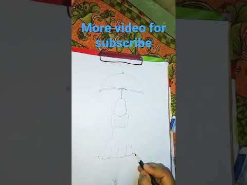 Girl with umbrella #pencil sketch#pencil drawing#shorts