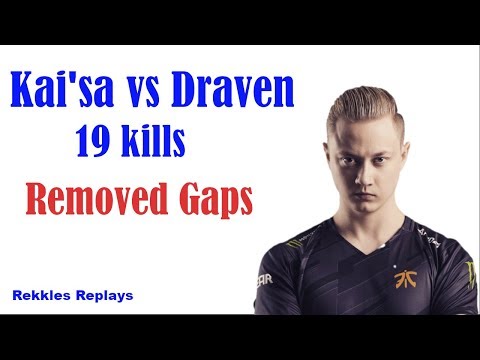 KAI'SA vs DRAVEN - FNC REKKLES REPLAYS - Removed Gaps - Training Section