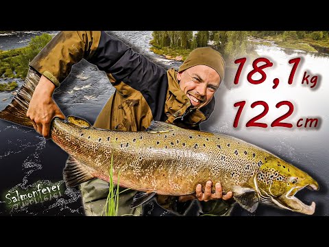 [EngSub] LOHIENNÄTYS 18,1kg, 122cm Tornionjoki 2022 - SALMON RECORD 18,1kg Torne River 2022 - C&R -