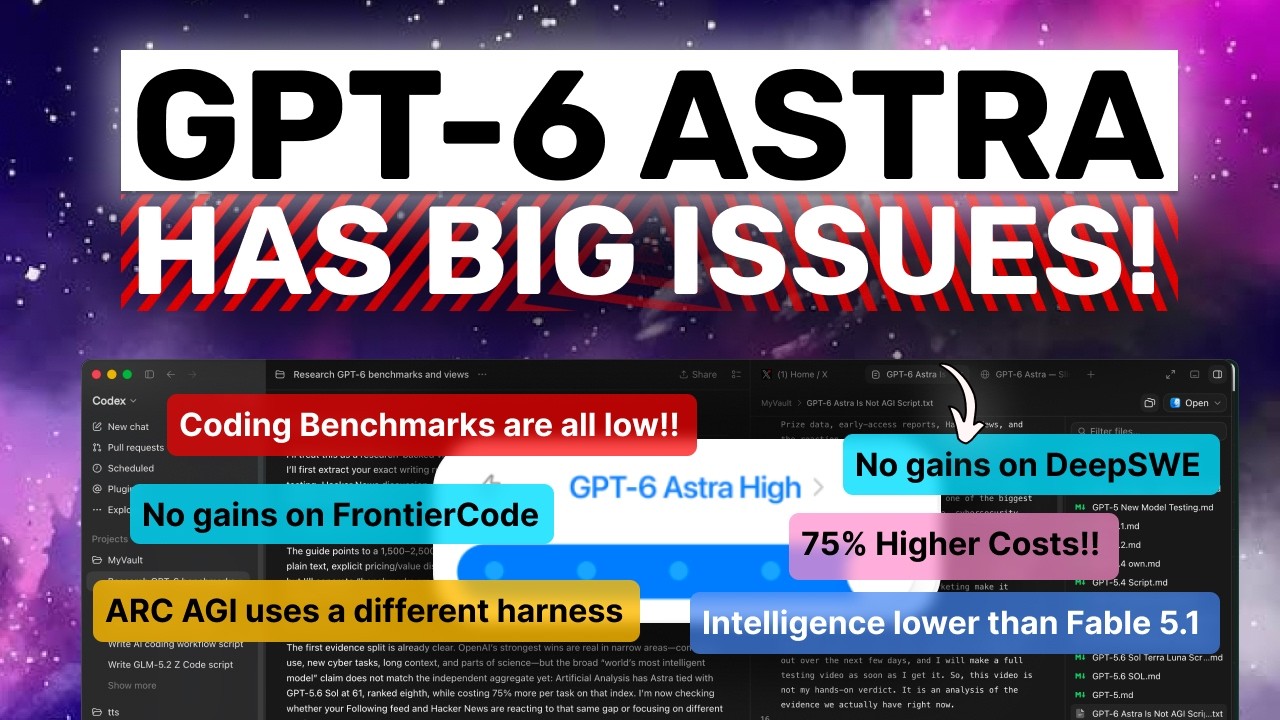 GPT-6 Astra (Benchmarks Deep-dive): This is not a good coding model anymore? - Worse than Fable?