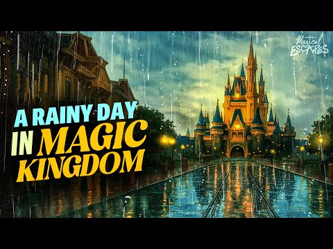 Rainy Day at Magic Kingdom | Cozy Disney Ambience & Music