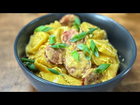 CRAZY Delicious Cajun Alfredo Tortellini Recipe!