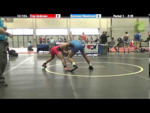 Men 55 KG / 121.25 lbs - Trey Andrews vs. Raymond Woodward