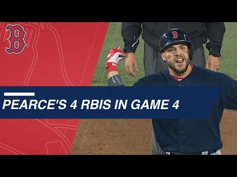 Pearce's two clutch hits, four RBIs in Game 4 win