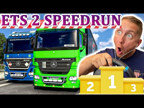 ETS 2 Speedrun - Mercedes Benz ACTROS MPII V8 verschafft und das PODIUM - Euro Truck Simulator 2