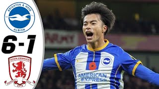 Brighton vs Middlesbrough 6 1   All Goals