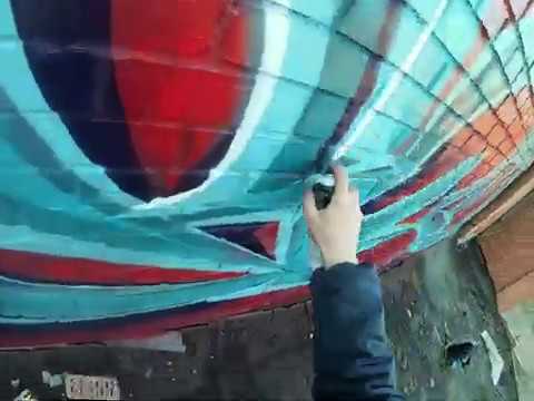 Graffiti in abandoned building