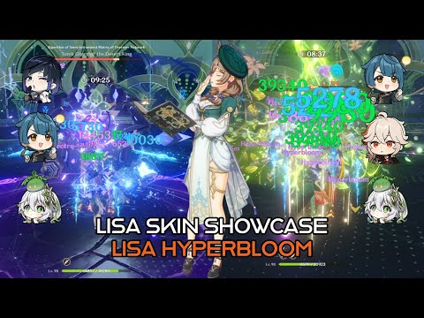 C0 Lisa Hyperbloom (New Skin) Showcase - Genshin Impact 3.4 - Spiral Abyss Floor 12 (9★)