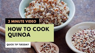 How to Cook Quinoa on a stove top- Perfect for meals preps