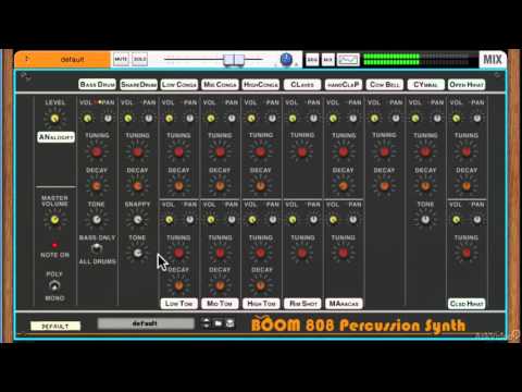 Reason Rack Extensions 102: Synthetic Rig V2 - Explored - 1. Boom 808 Percussion Synth