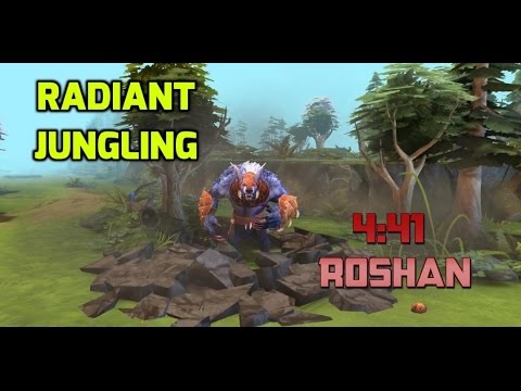 Dota 2 Howto Jungle 6.88 - Ursa 4 mins 41 secs Roshan - Radiant Guide